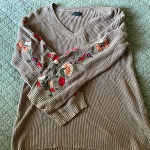 AE Floral embroidered sweater